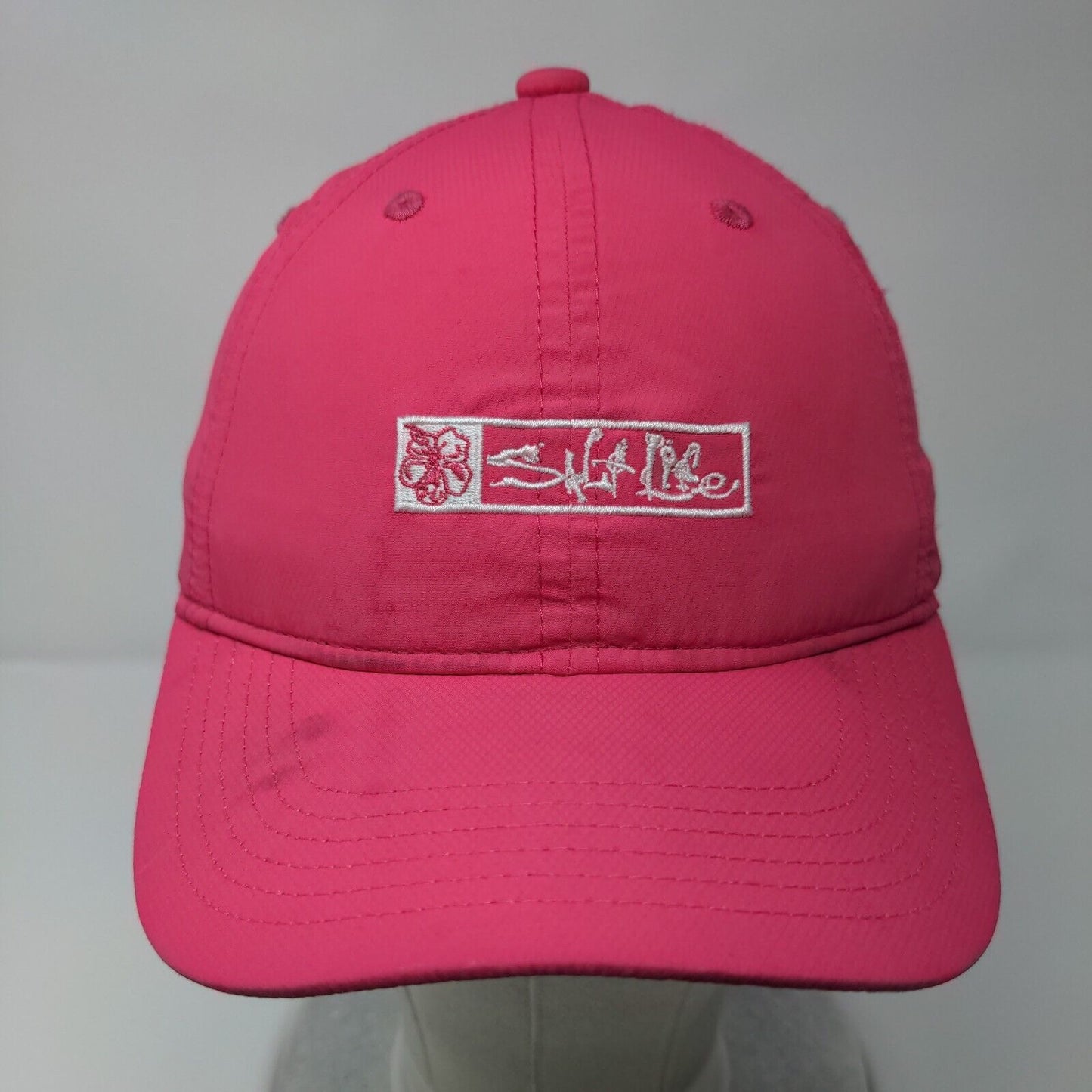 Salt Life Youth Slideback Hat Pink OS Adjustable Embroidered Floral Polyester