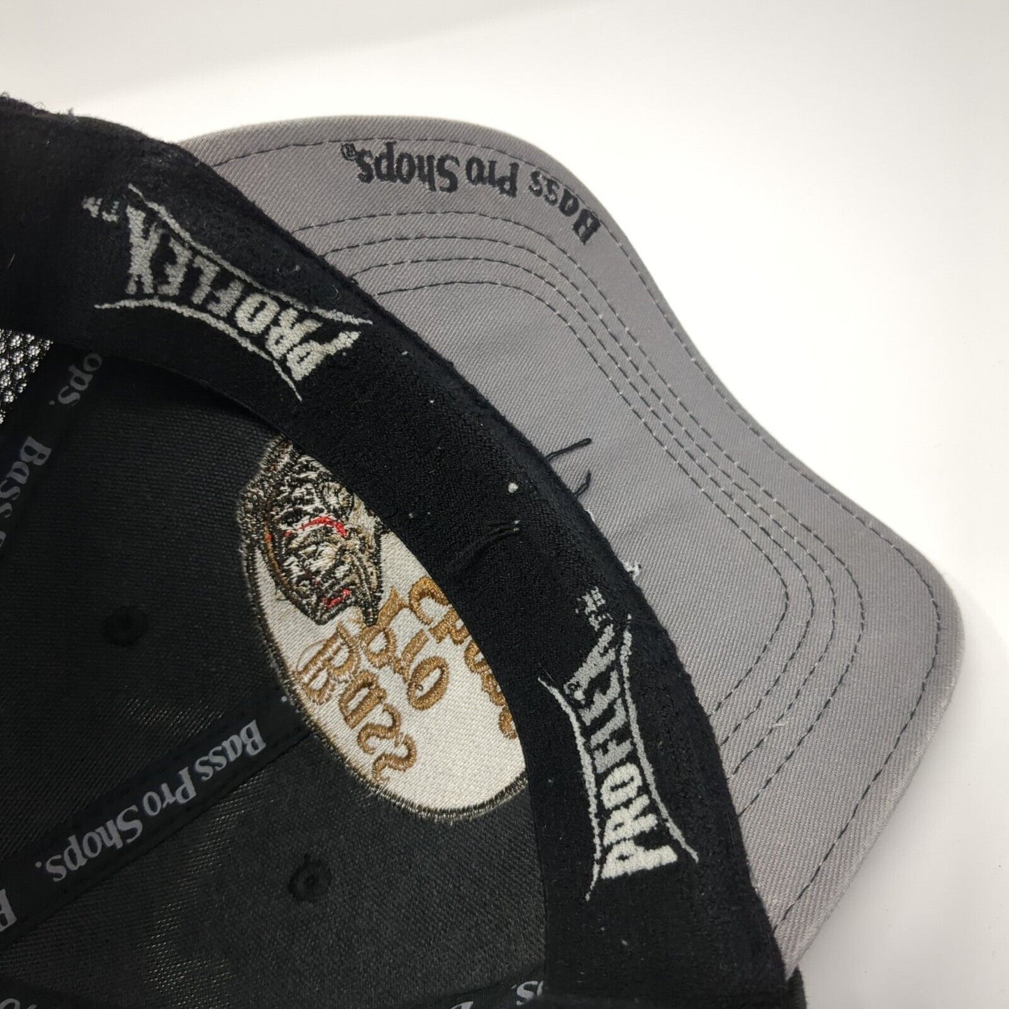 Bass Pro Shops Fitted Trucker Hat Black One Size Proflex Mesh Back Outdoor Cap