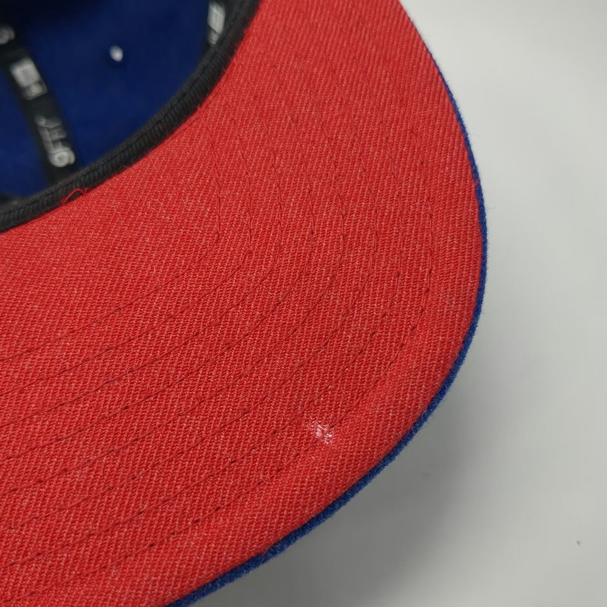 New Era Chicago Cubs MLB Snapback Hat Blue Red One Size Cooperstown Wool Blend