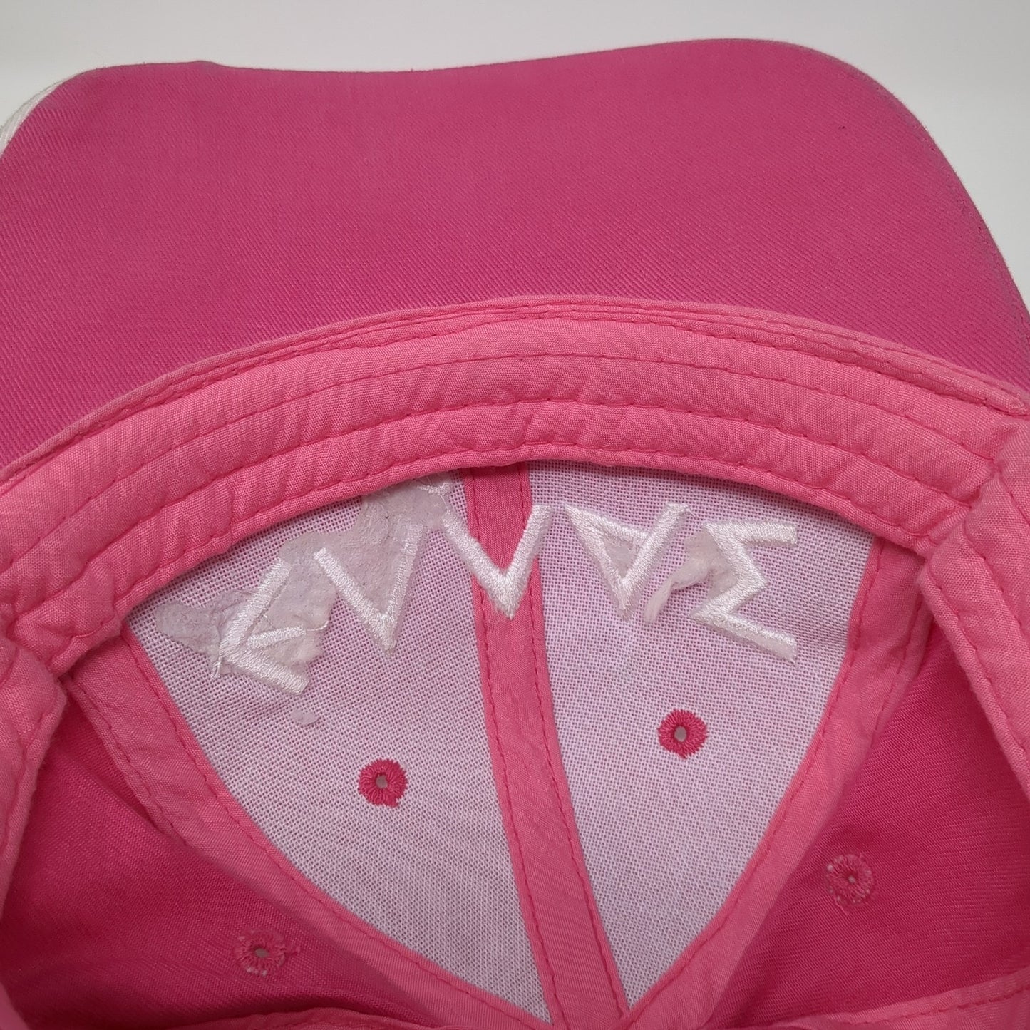 Greece Strapback Baseball Cap Pink One Size Adjustable Embroidered Patriotic