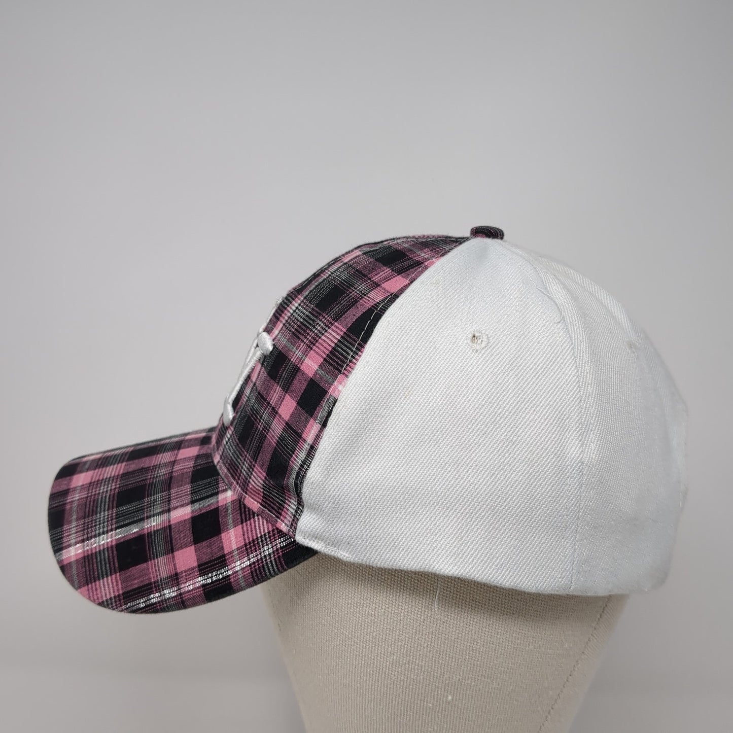 NY Strapback Hat Multicolor One Size Adjustable Embroidered Plaid