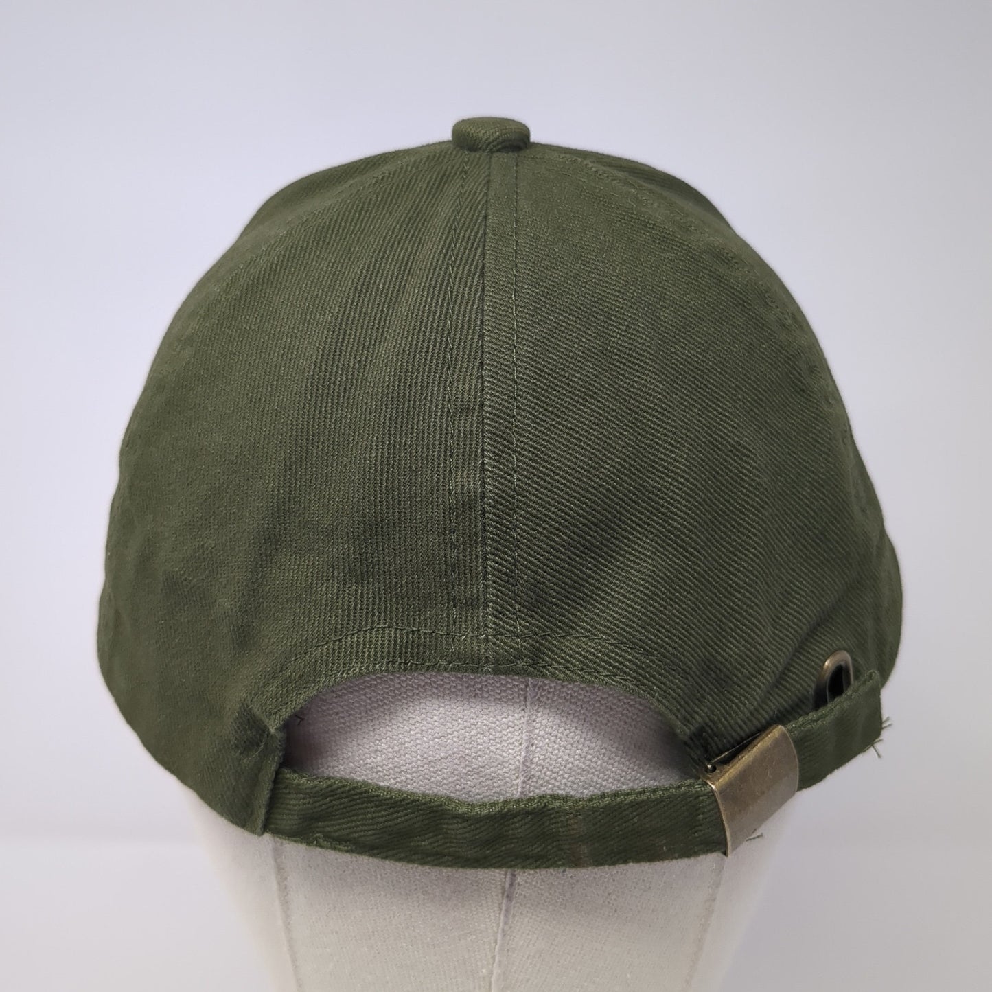 Chateaux De La Loire Slideback Hat Green One Size Solid Leather Patch