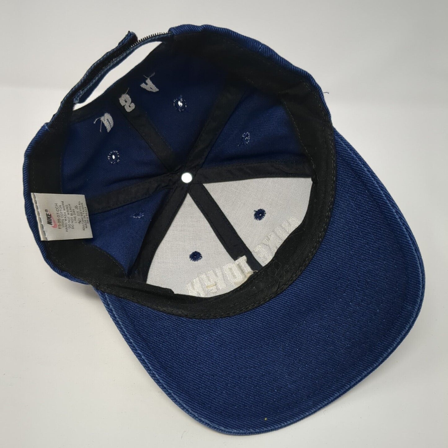 Nike Town Strapback Hat Blue One Size Adjustable USA Swoosh Embroidered