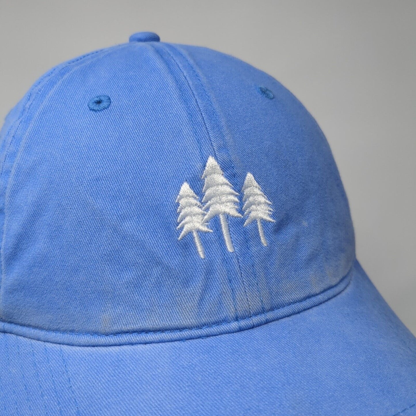 Pine Tree Slideback Hat Blue One Size Adjustable Embroidered Richardson Cotton