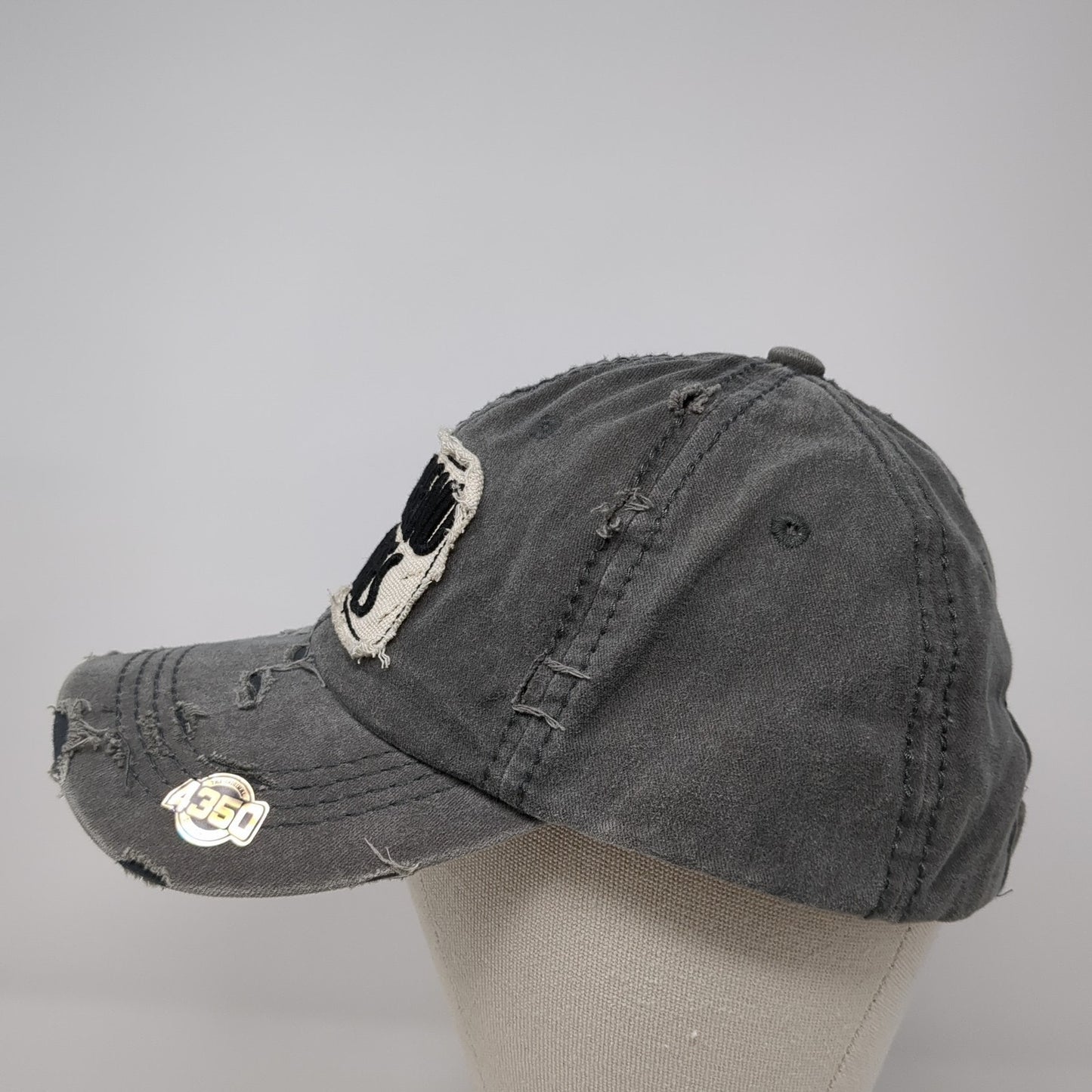 Weekend Vibes Strapback Hat Gray One Size 4350 District Distressed