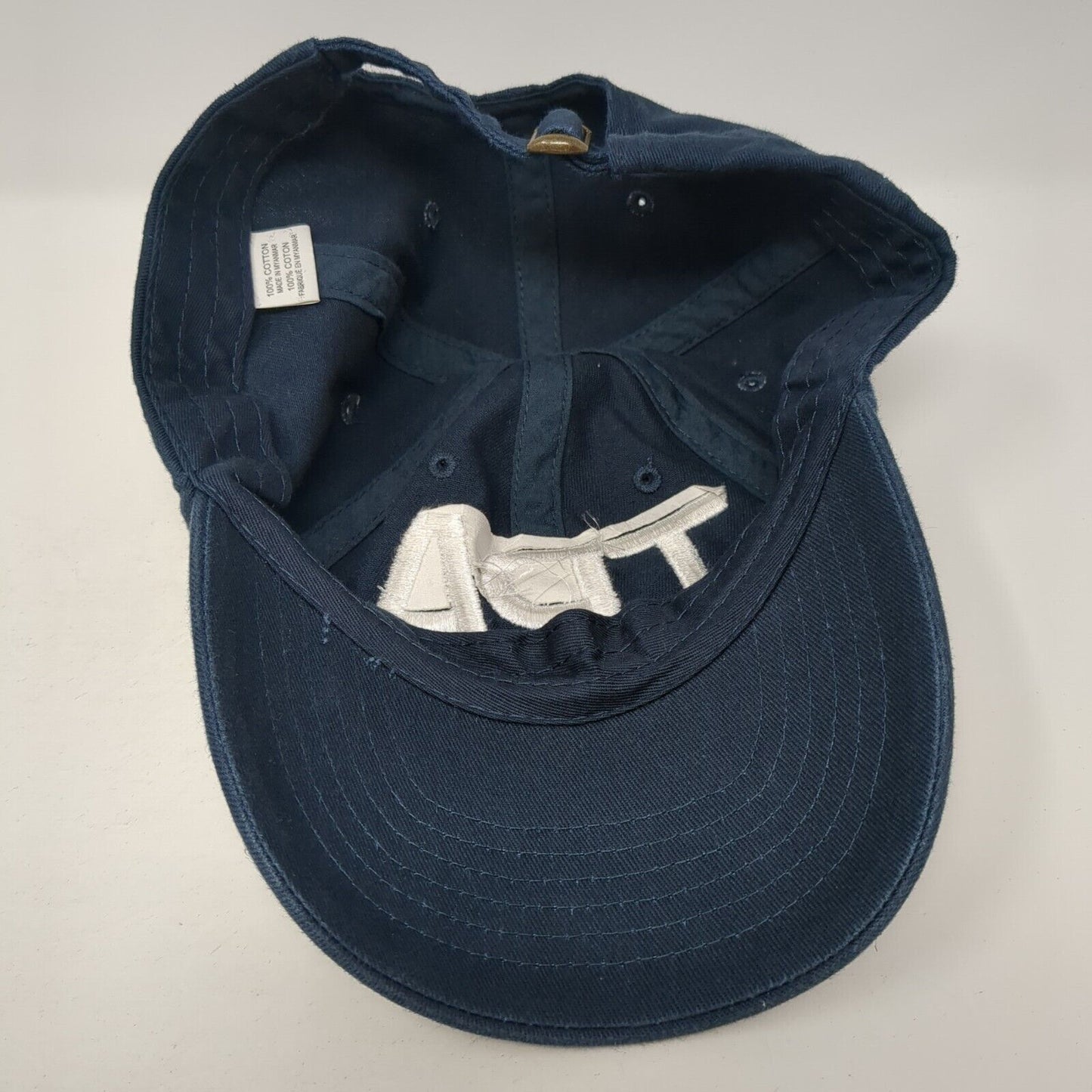 TPA Slideback Baseball Cap Blue One Size Adjustable Embroidered 6 Panel Cotton