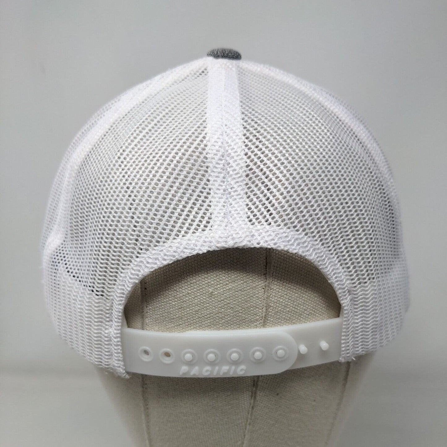 2020 Snapback Trucker Hat Gray OSFA Adjustable Mesh Back Pacific Headwear