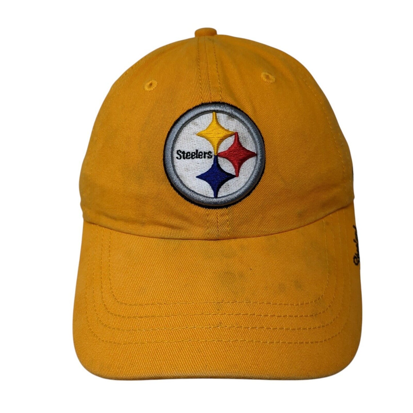 '47 Brand Slideback Hat Yellow Pittsburgh Steelers NFL Embroidered Logo