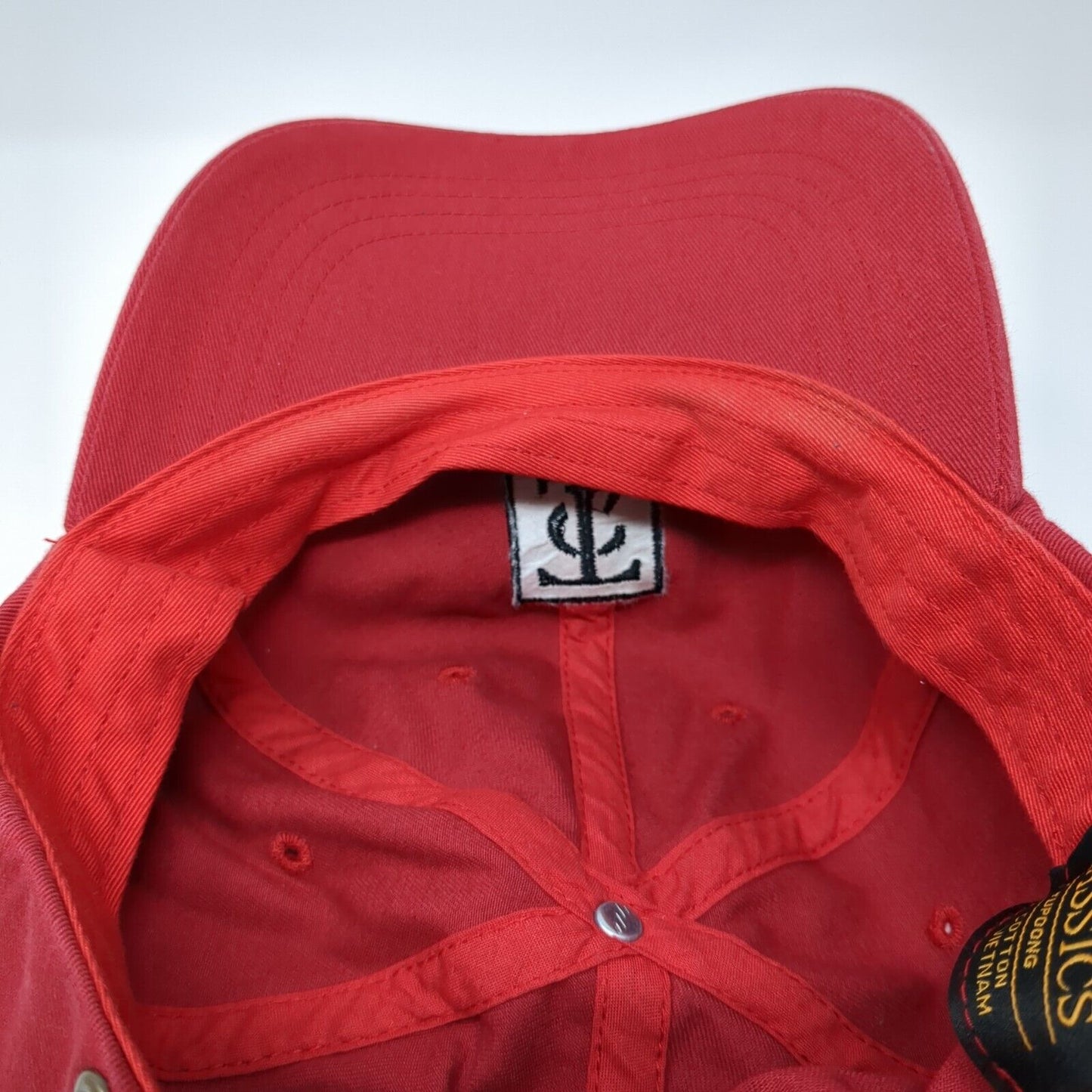 TS Slideback Hat Red One Size Adjustable Embroidered The Classics Yupoong Cotton