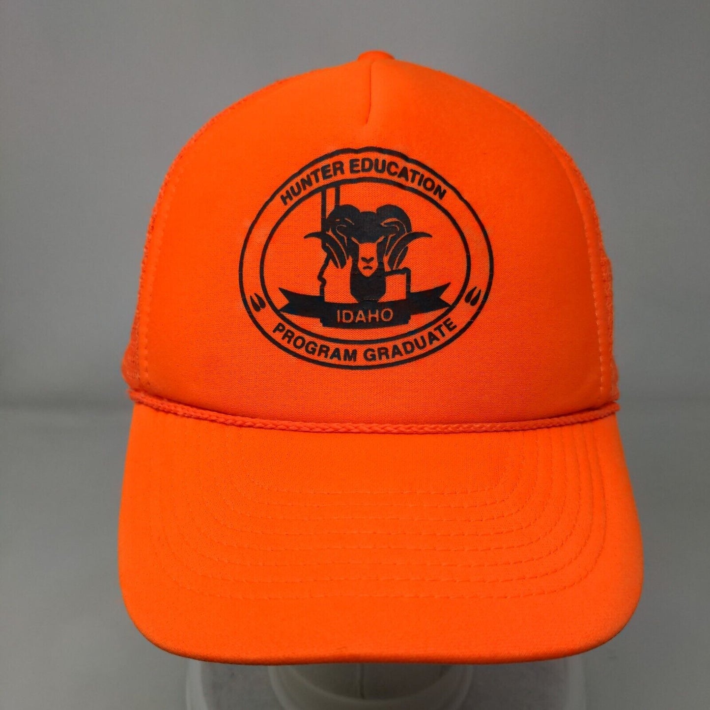 Idaho Hunter Education Program Graduate Snapback Trucker Hat Orange OSFM Otto
