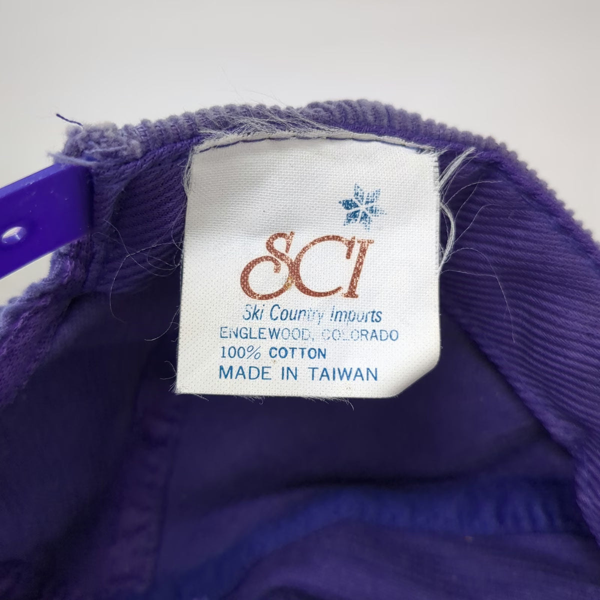 SCI Ski Country Imports Trucker Purple One Size Corduroy Sun Valley Hat Snapback