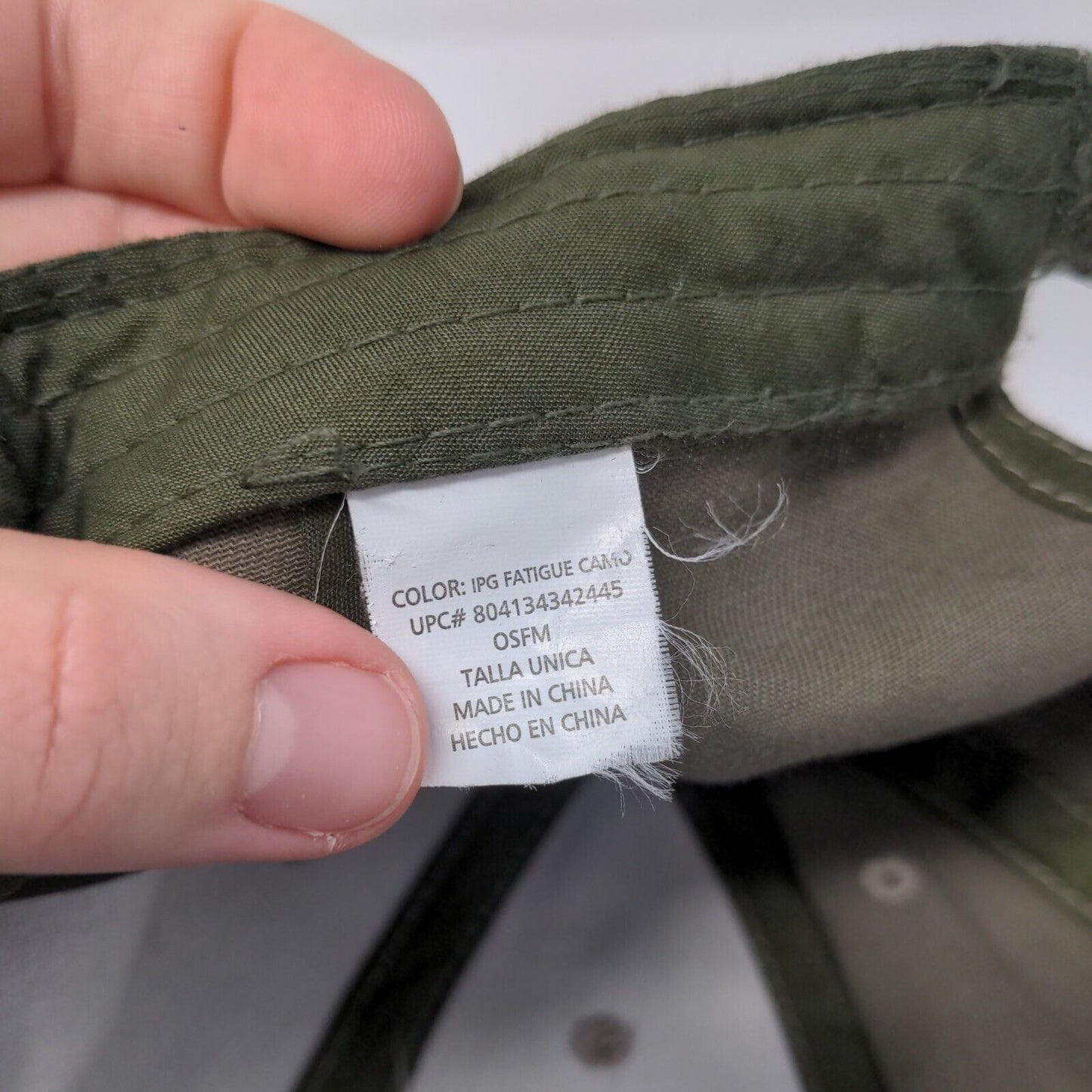Unbranded Strapback Hat Fatigue Camouflage OSFM Adjustable Vented Holes Blank
