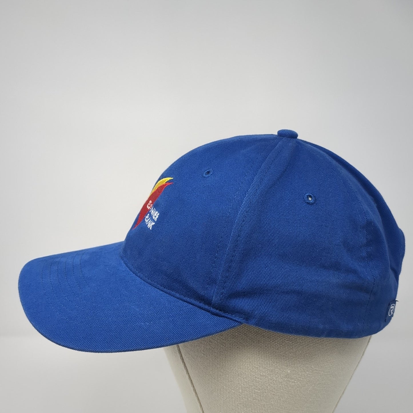 Banner Bank Strapback Hat Blue One Size Adjustable Embroidered Richardson