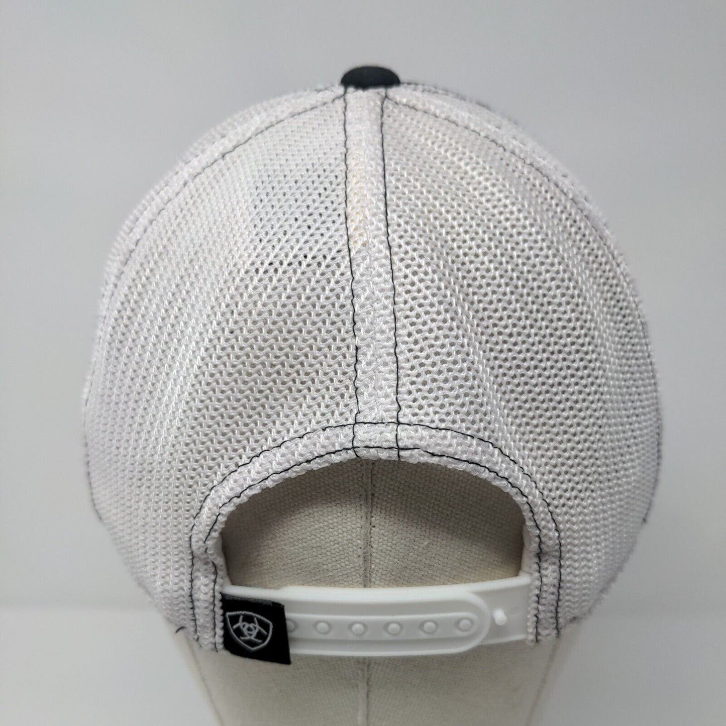 Ariat Snapback Trucker Hat Gray One Size Adjustable 110 Flexfit Tech Mesh Back