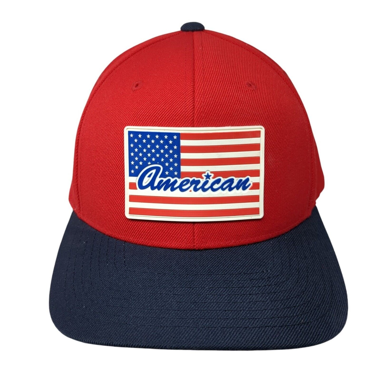 American Flag Strapback Hat Multicolor OS Adjustable Patriotic Pacific Headwear
