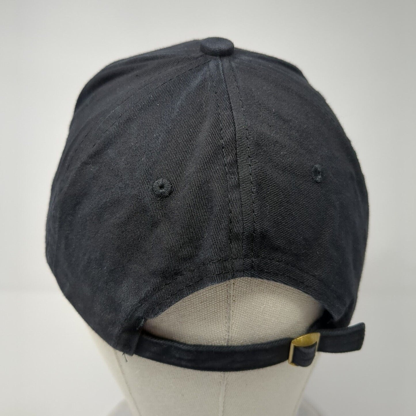 Unbranded Slideback Hat Black One Size Adjustable Vented Holes 6 Panel Blank