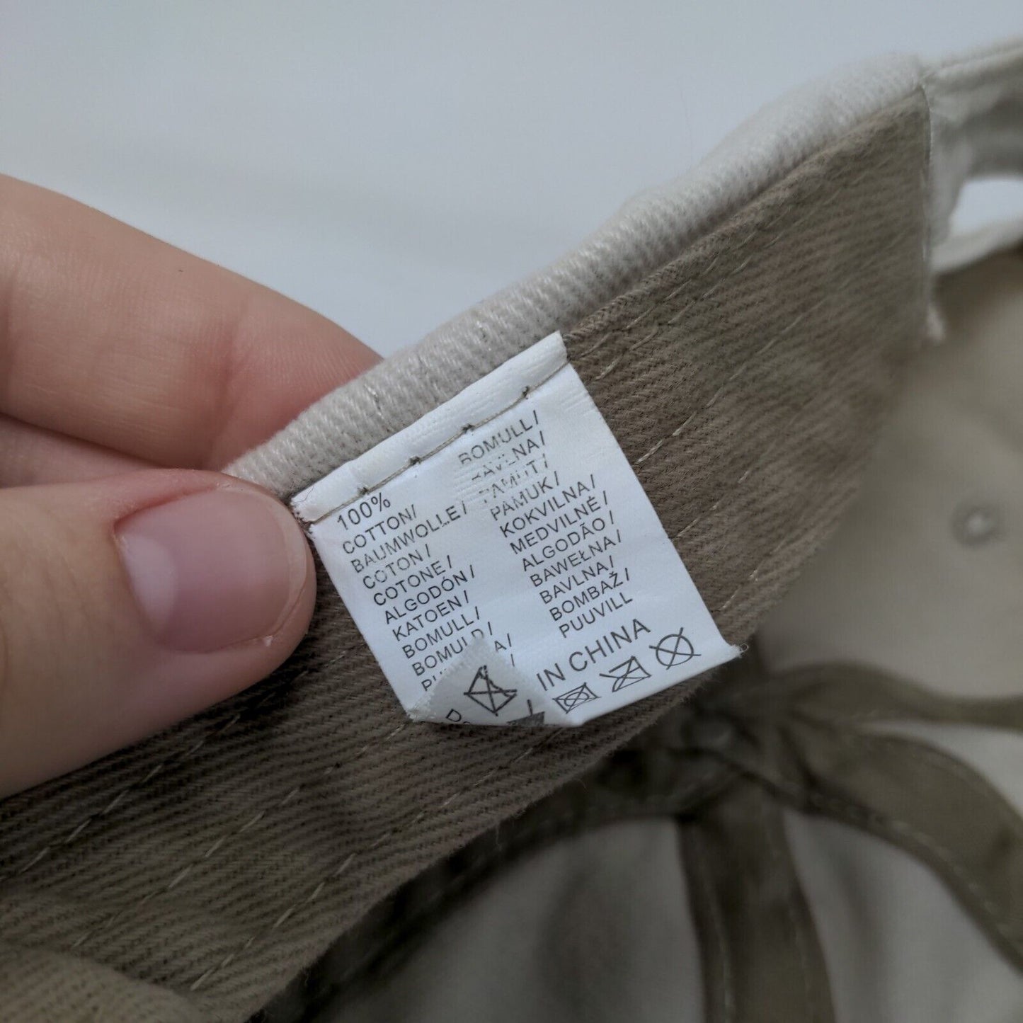 Monogram Slideback Hat Tan One Size Embroidered Adjustable 6 Panel