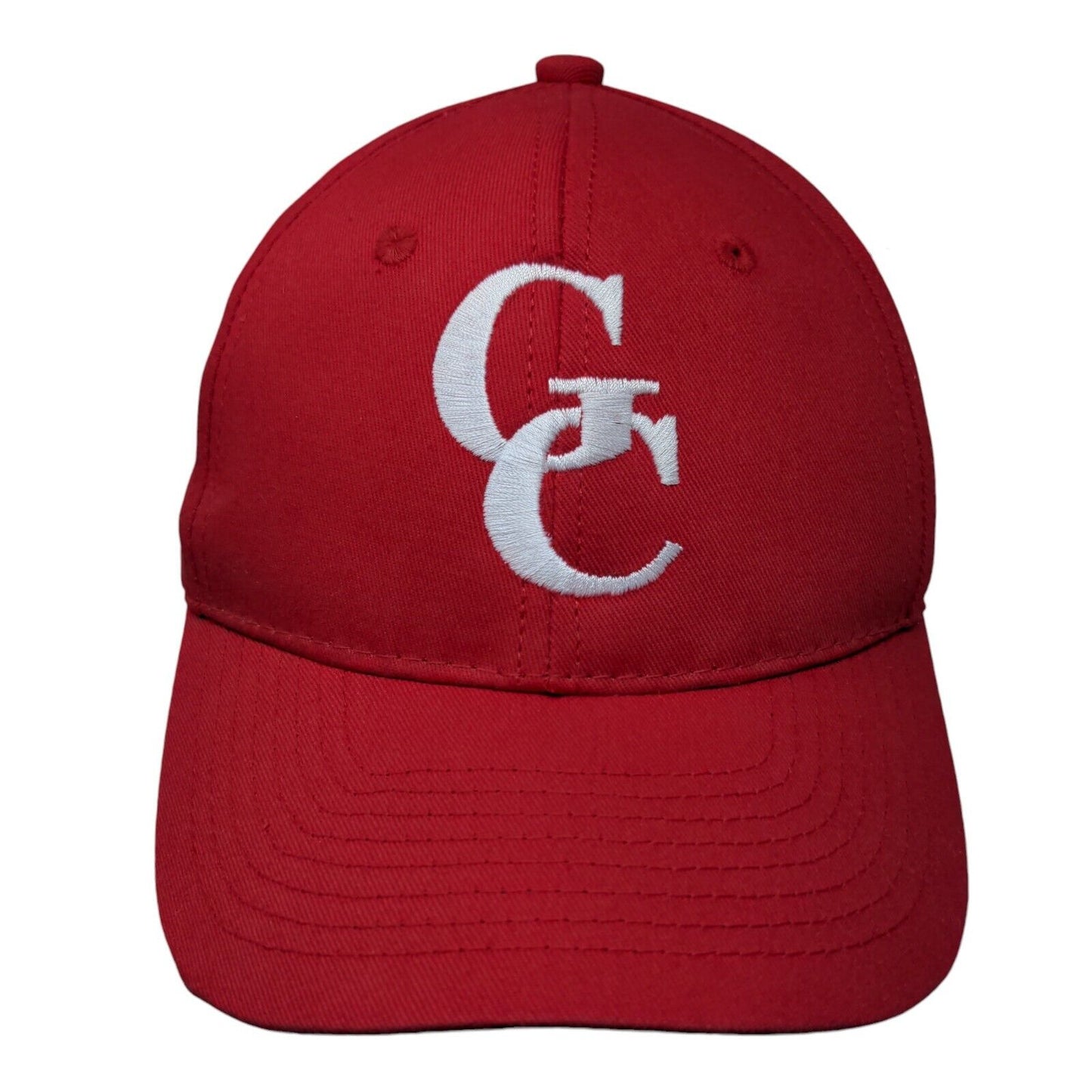 GC Strapback Hat Red Youth Embroidered Adjustable Outdoor Cap