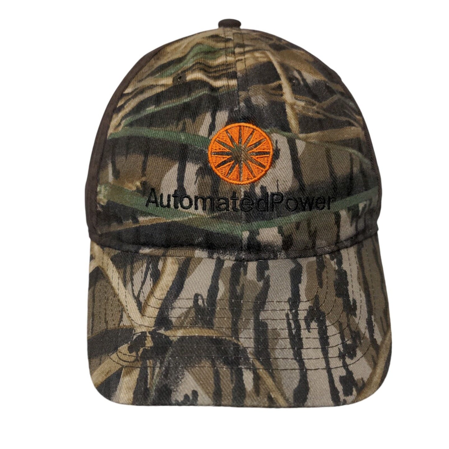 Automated Power Strapback Hat Camouflage One Size Embroidered 6 Panel
