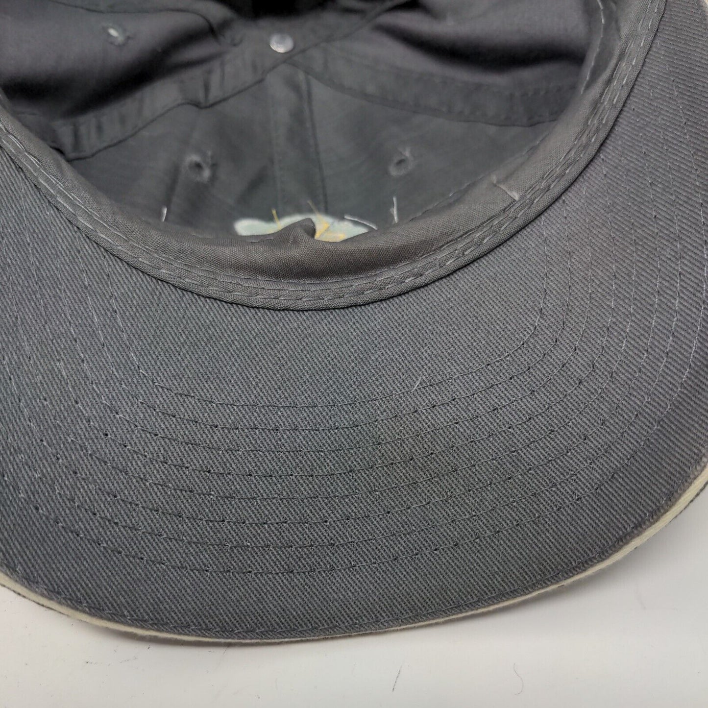 Fresh Poppin' Strapback Hat Gray One Size Adjustable Embroidered Port & Company