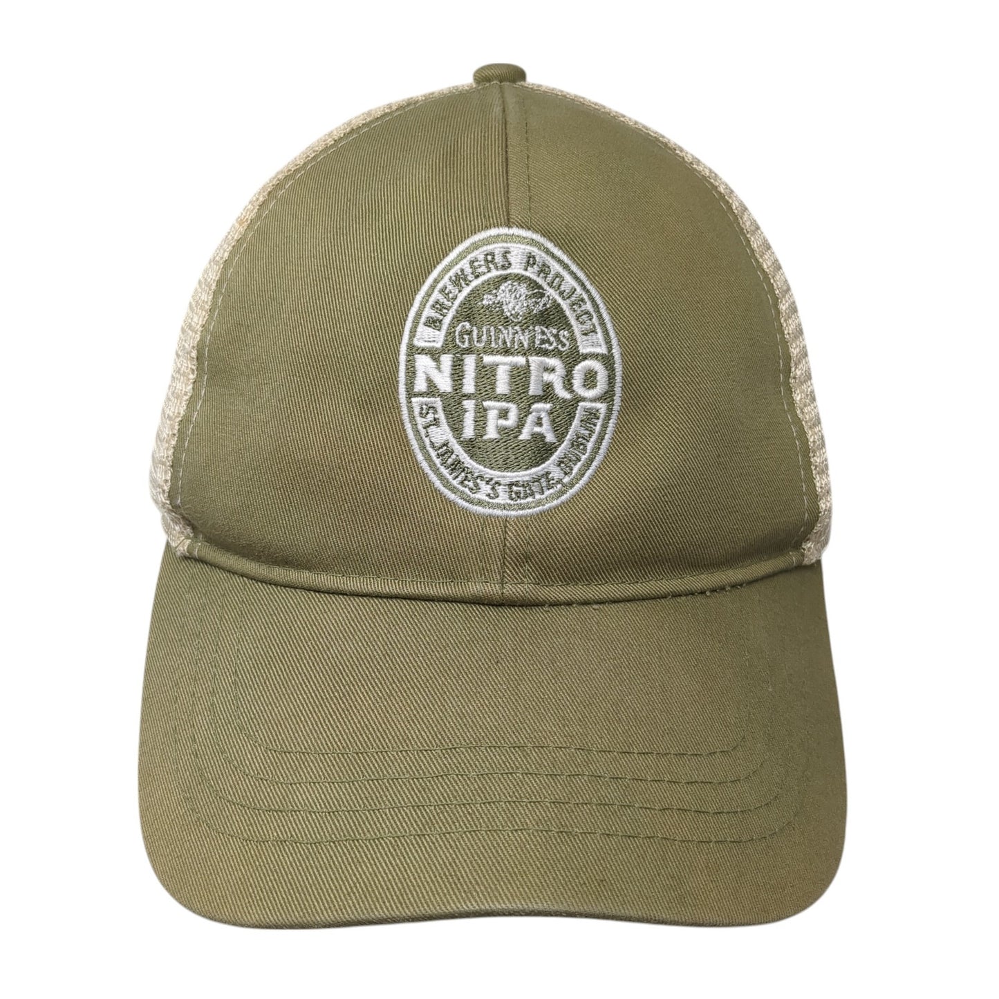 Guinness Nitro Ipa Snapback Trucker Hat Green One Size Mesh Back Outdoor