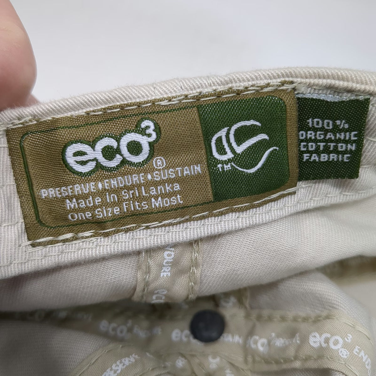 Eco3 Baseball Cap Beige One Size Gatlin Hall Texas Flag Willow City Organic Hat