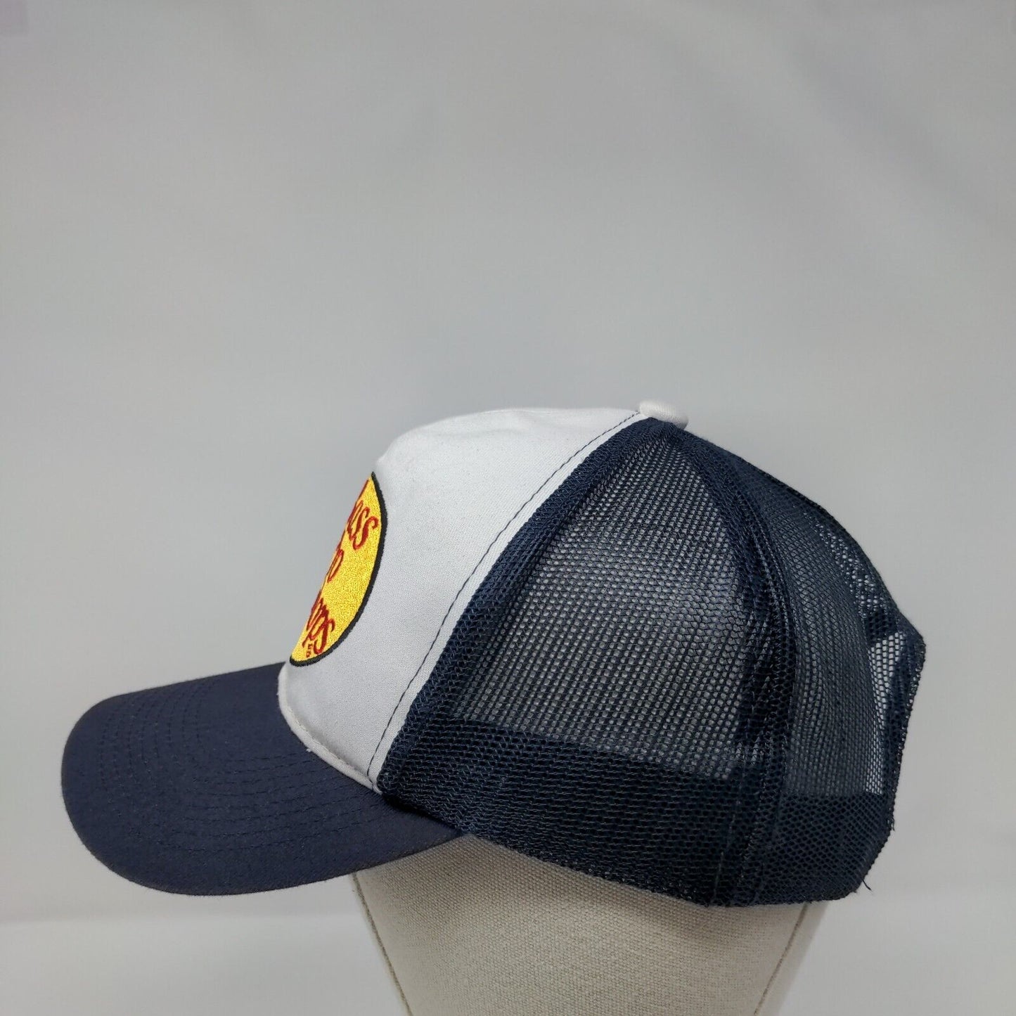 Bass Pro Shops Snapback Trucker Hat Blue OSFM Adjustable Mesh Back Gone Fishing