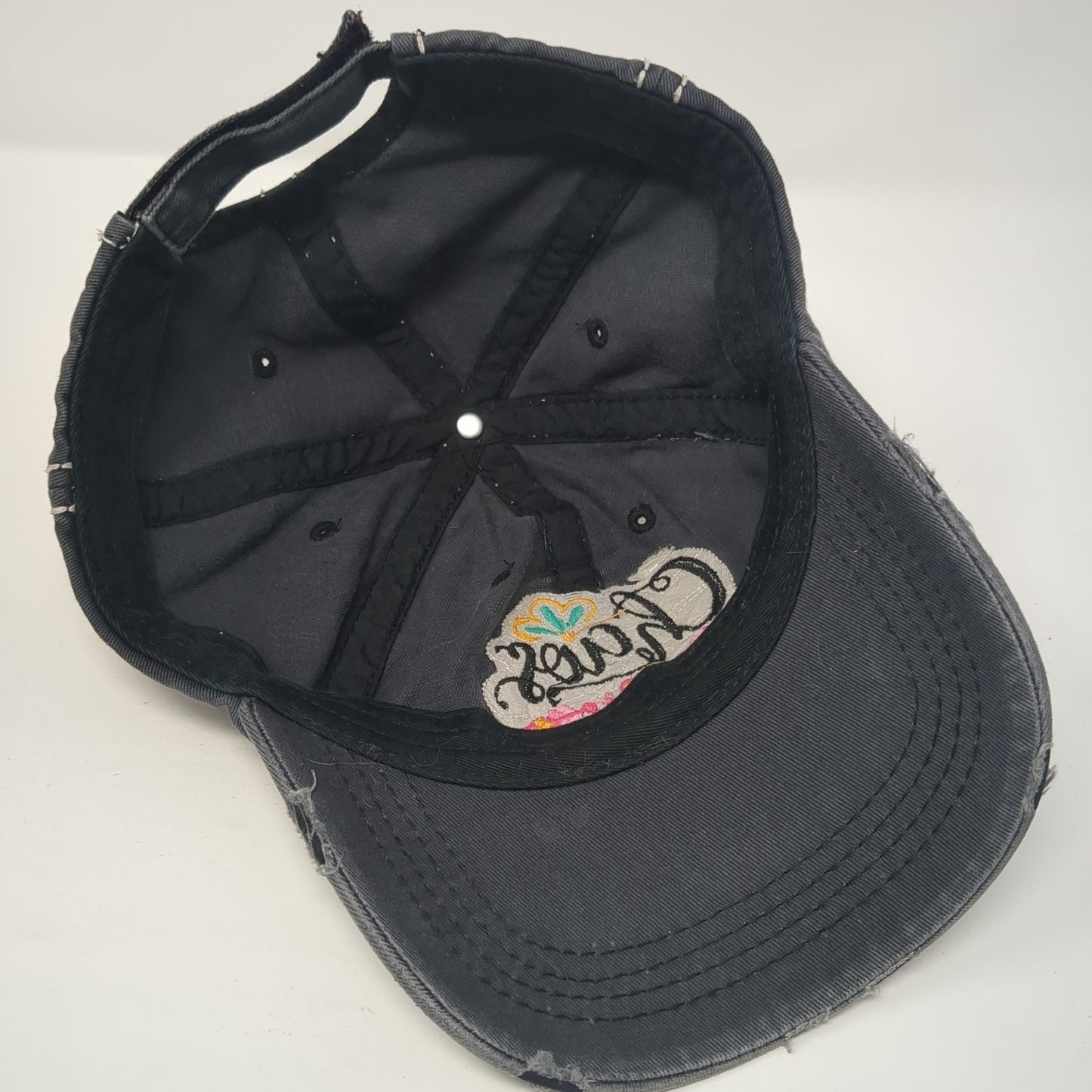 Chaos Coordinator Strapback Hat Gray One Size Adjustable Distressed