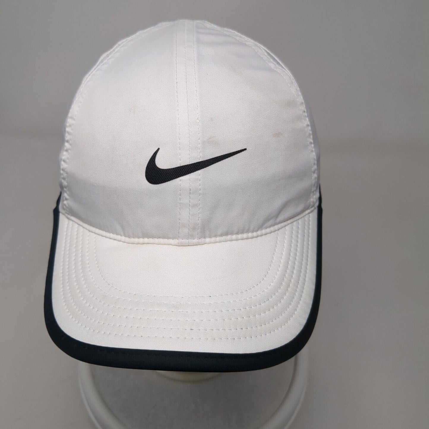 Nike Strapback Hat White One Size Adjustable Featherlight Dri-Fit