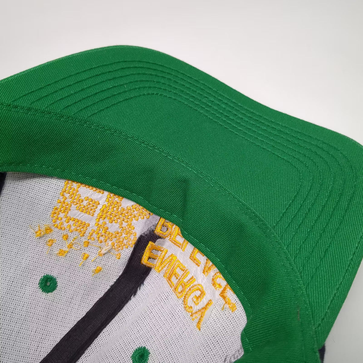 Energy Release Racing Snapback Hat Black Green One Size Embroidered Adjustable