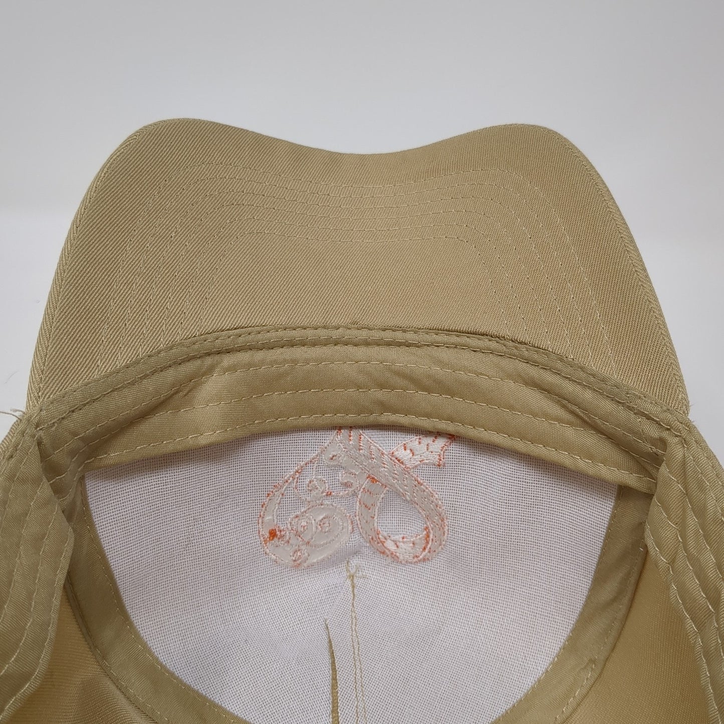 Orange Ribbon Heart Strapback Hat Brown One Size Embroidered Hit Wear