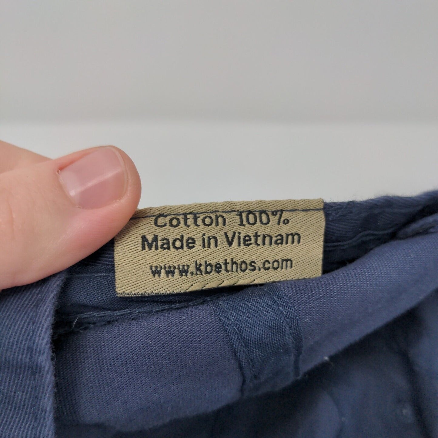 KB ETHOS Slideback Hat Blue OSFA Adjustable Solid 6 Panel Distressed