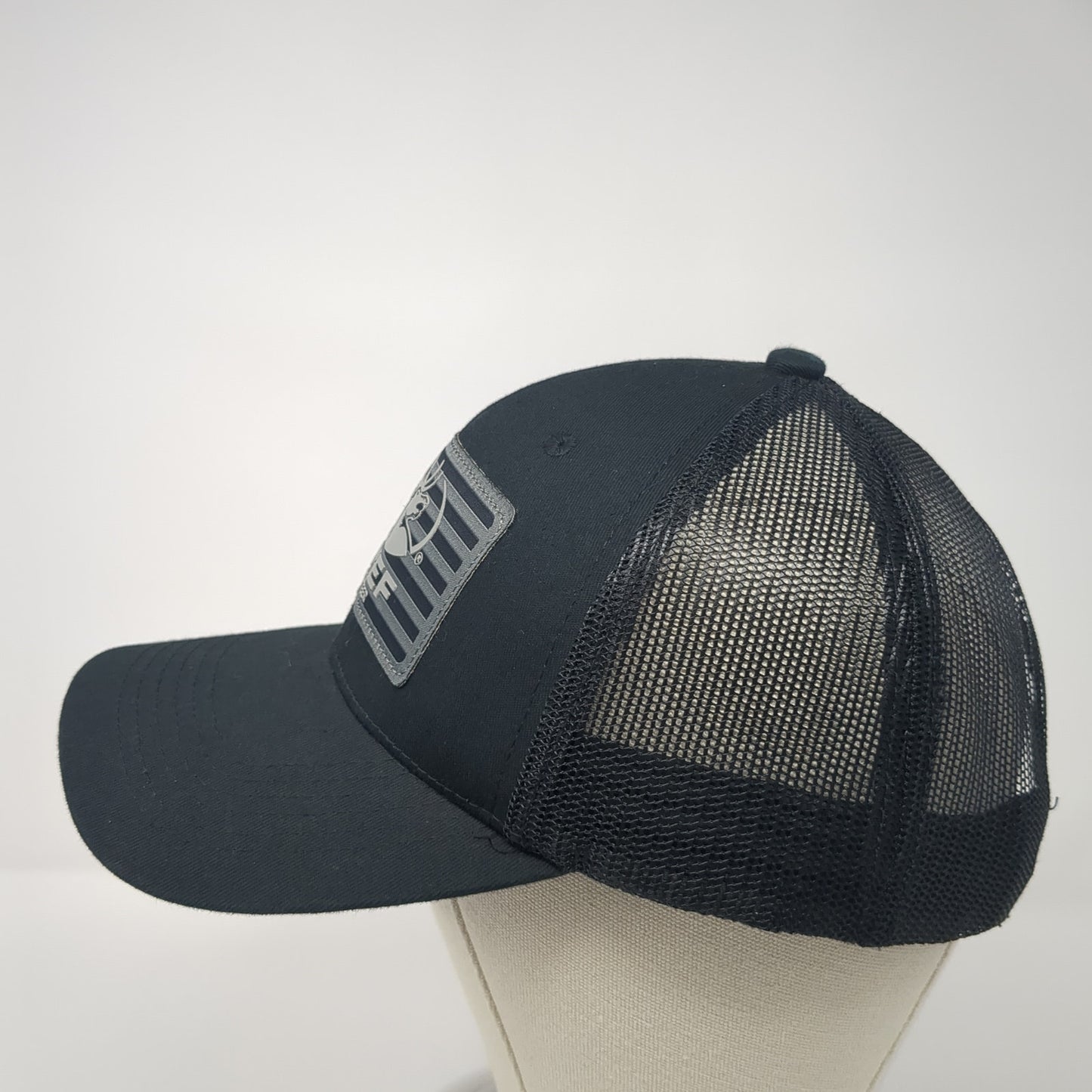 RMEF Volunteer Snapback Trucker Hat Black OS Adjustable Mesh Back Outdoor Cap