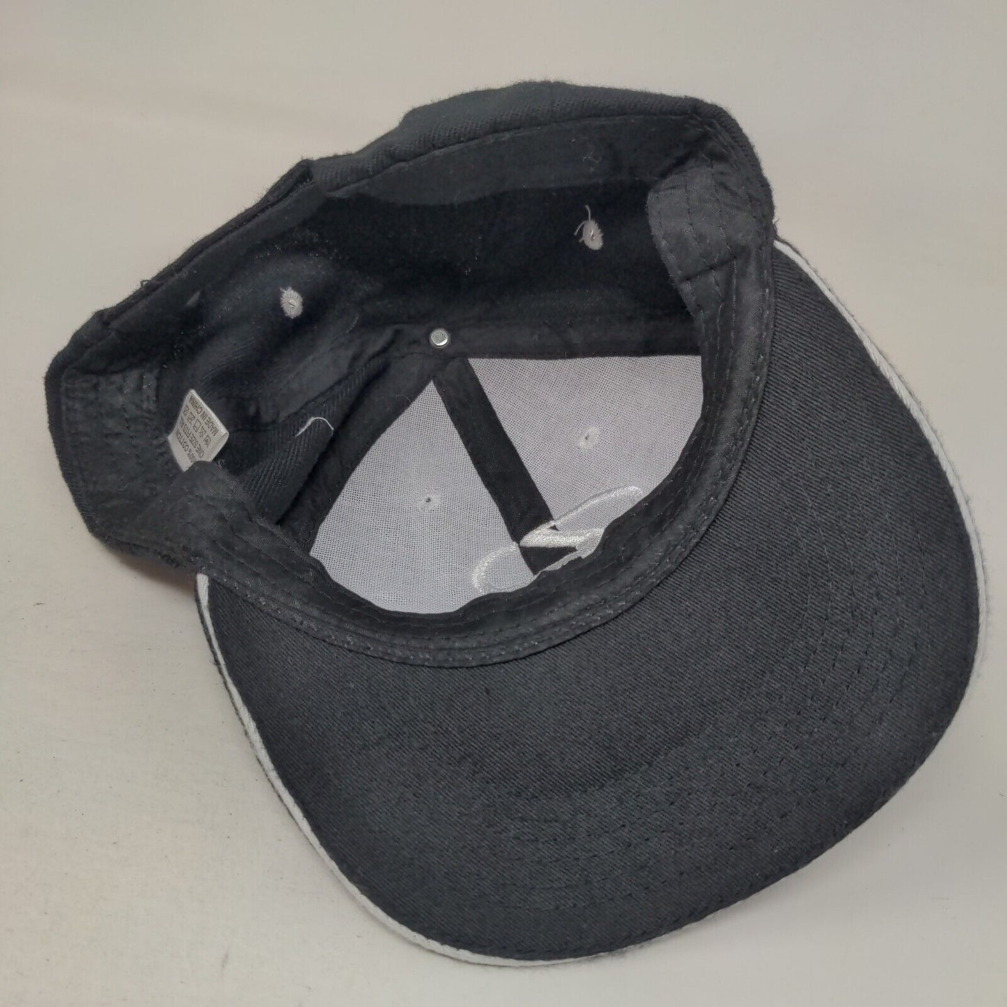Lexus Strapback Hat Black OSFA Adjustable Embroidered Logo Vented Holes 6 Panel