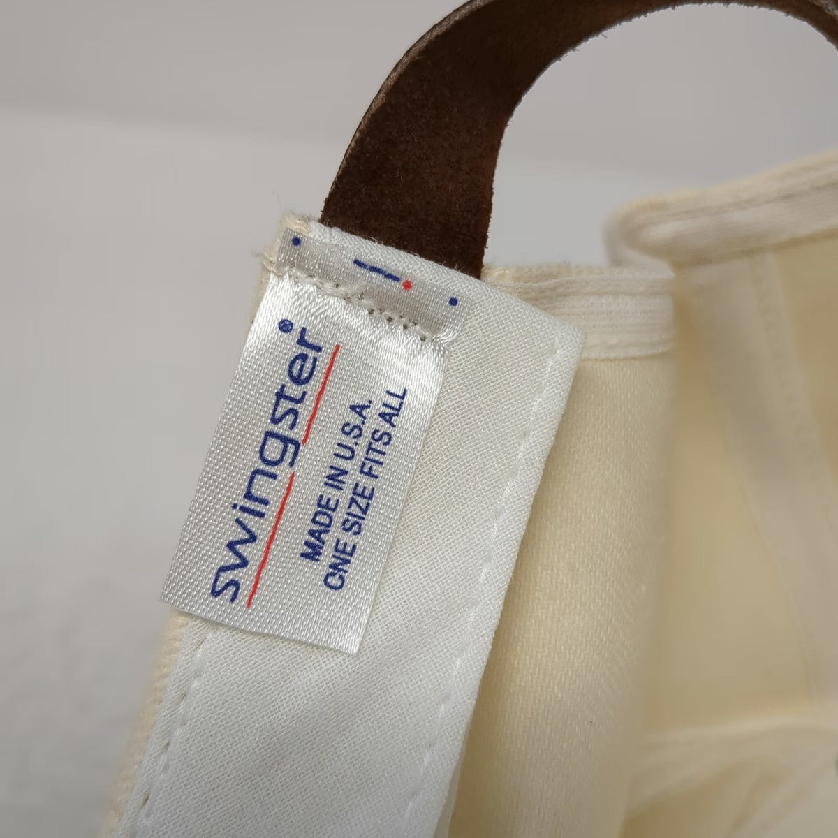 Swingster Baseball Cap Beige OSFM Beechcraft Suede Brim Leather Strapback Hat