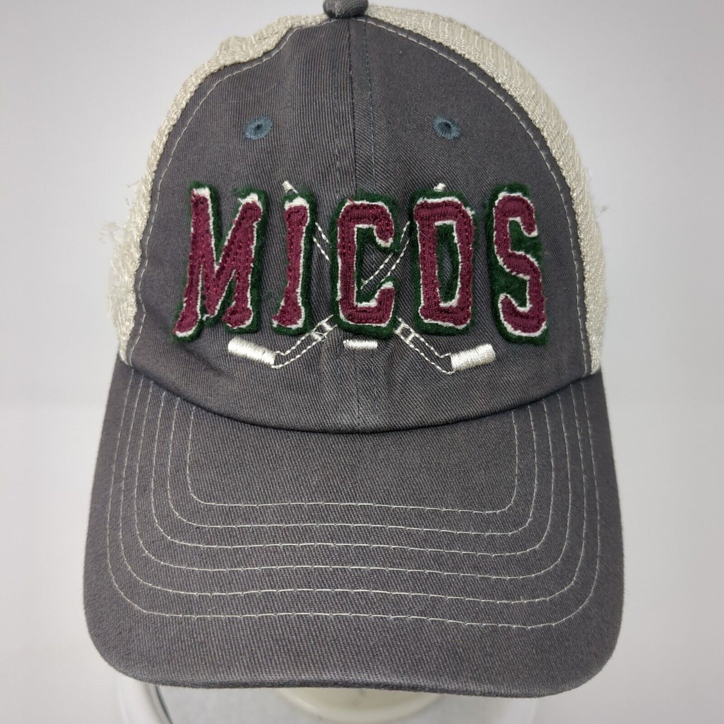 MICOS 22 Slideback Trucker Hat Gray One Size Adjustable Mesh Back Sportsman