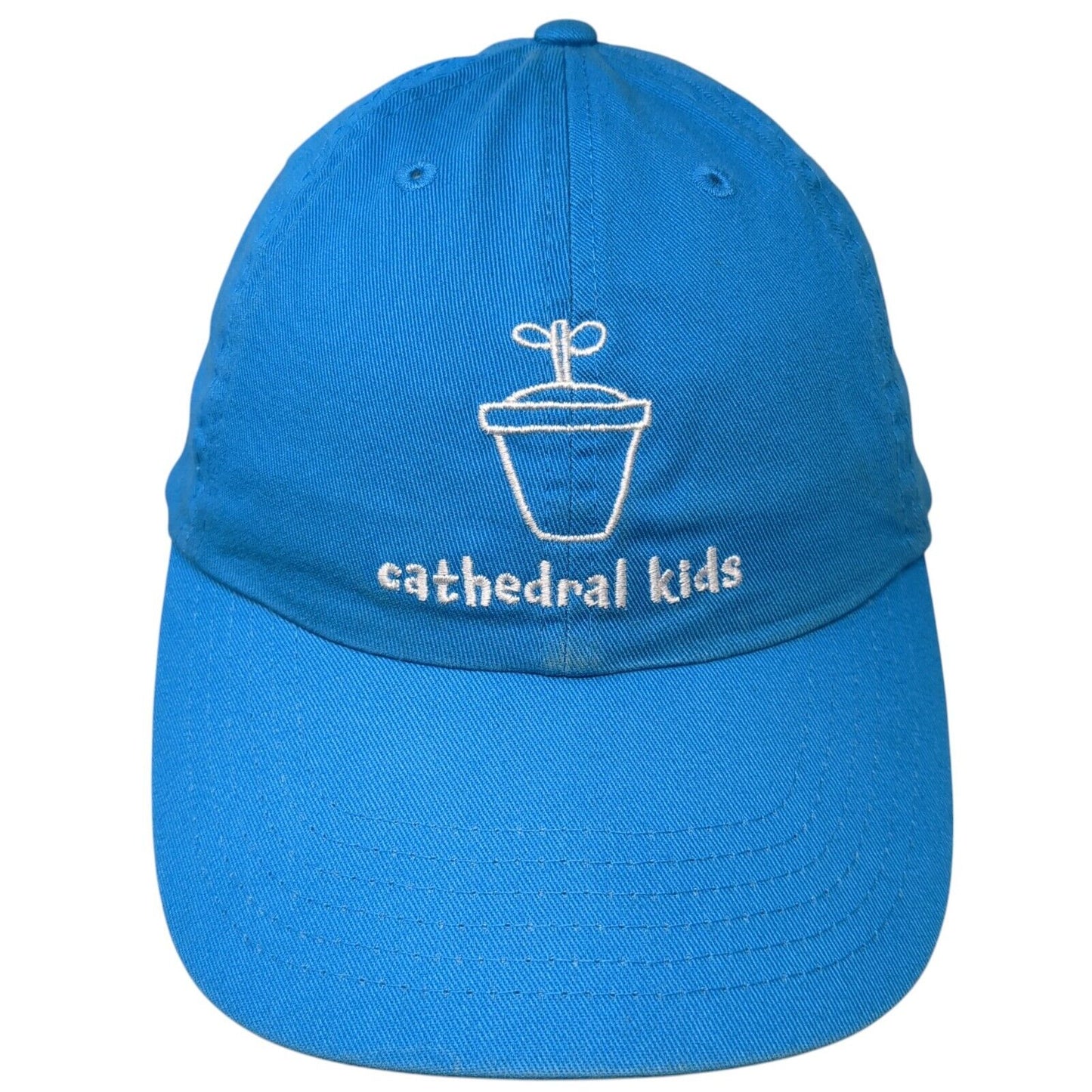 Cathedral Kids Slideback Hat Blue One Size Adjustable Embroidered Cotton