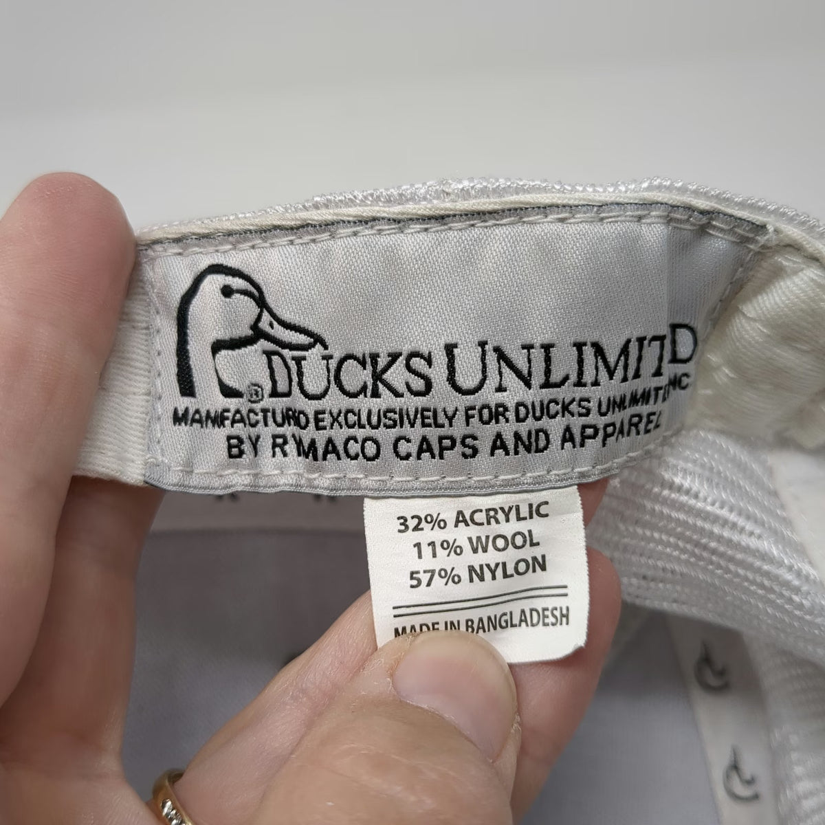 Ducks Unlimited Trucker Hat Gray One Size Snapback Mesh Shield Patch Flag Logo