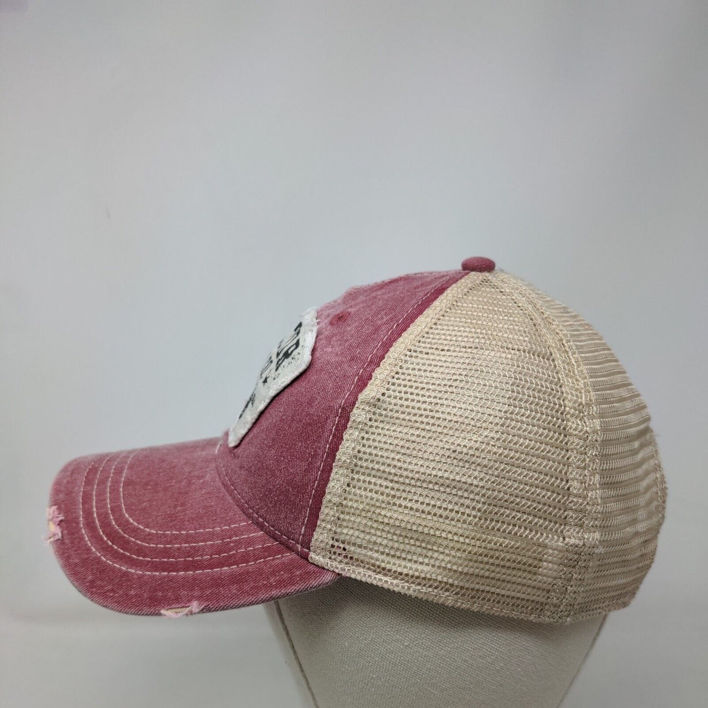 Tractor Supply Co. Snapback Trucker Hat Red OSFM Mesh Back 6 Panel Distressed