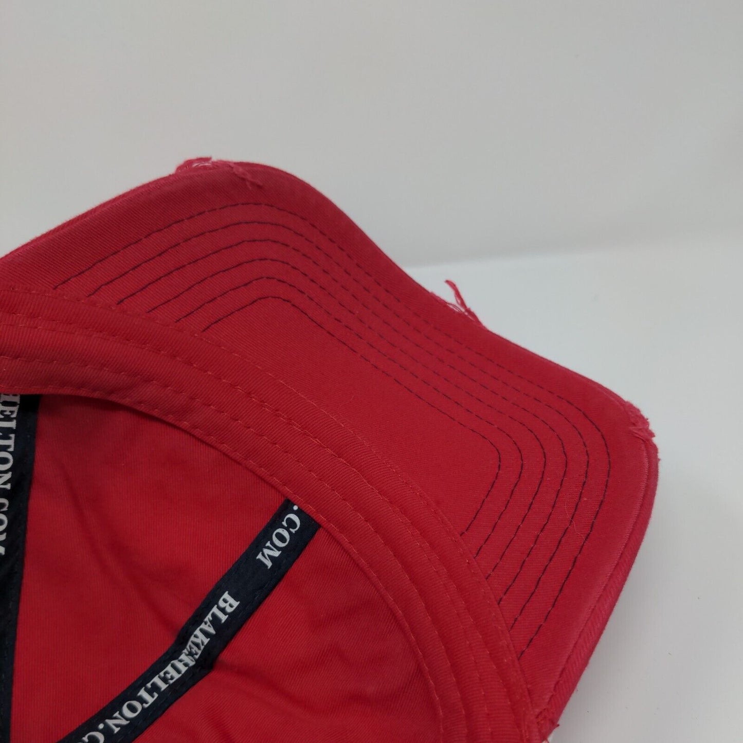 Bake Shelton Tour 2014 Snapback Hat Red OSFA Adjustable Distressed Cotton