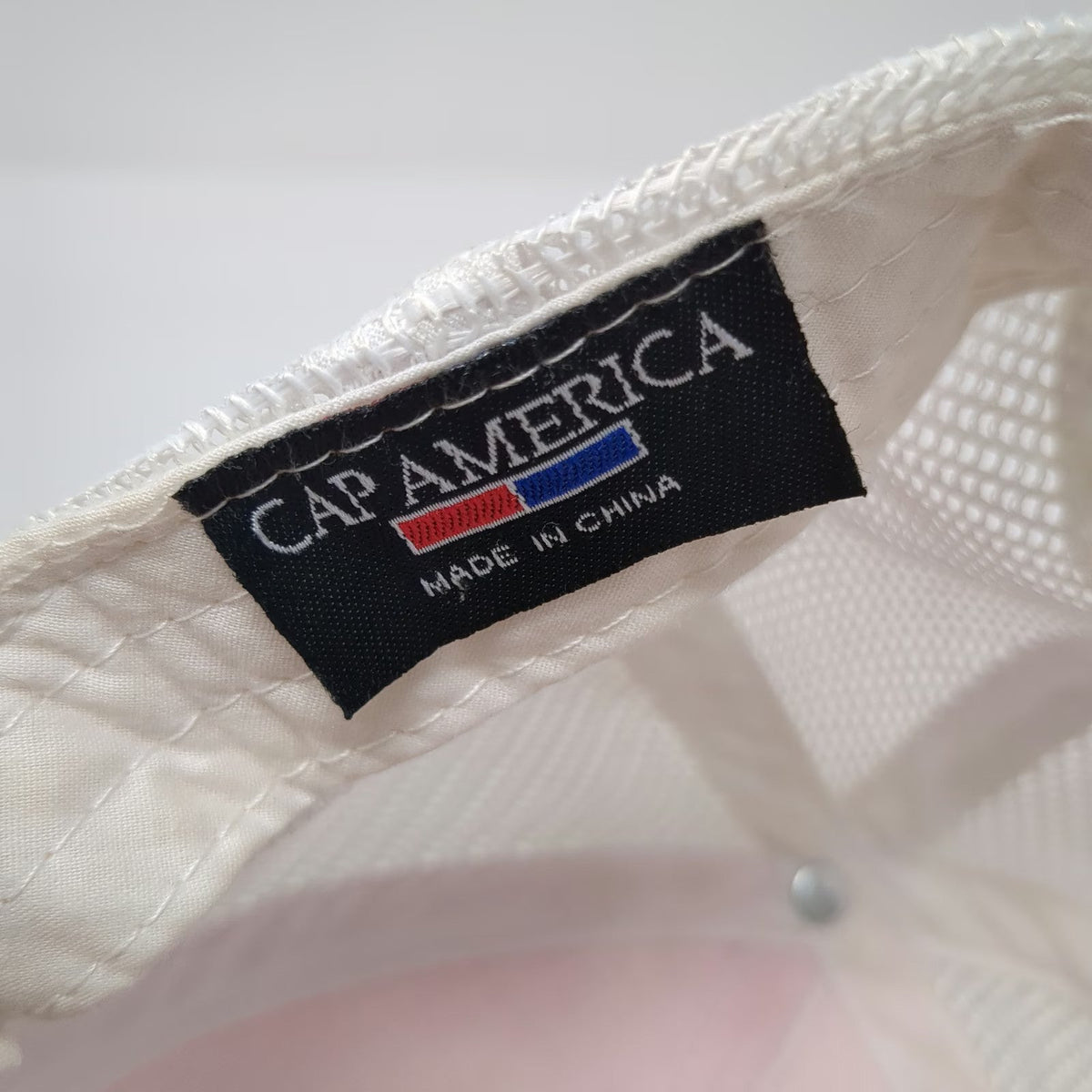 Cap America Trucker Hat Pink White One Size Cindy's Drive-in Granby MA Est 1995