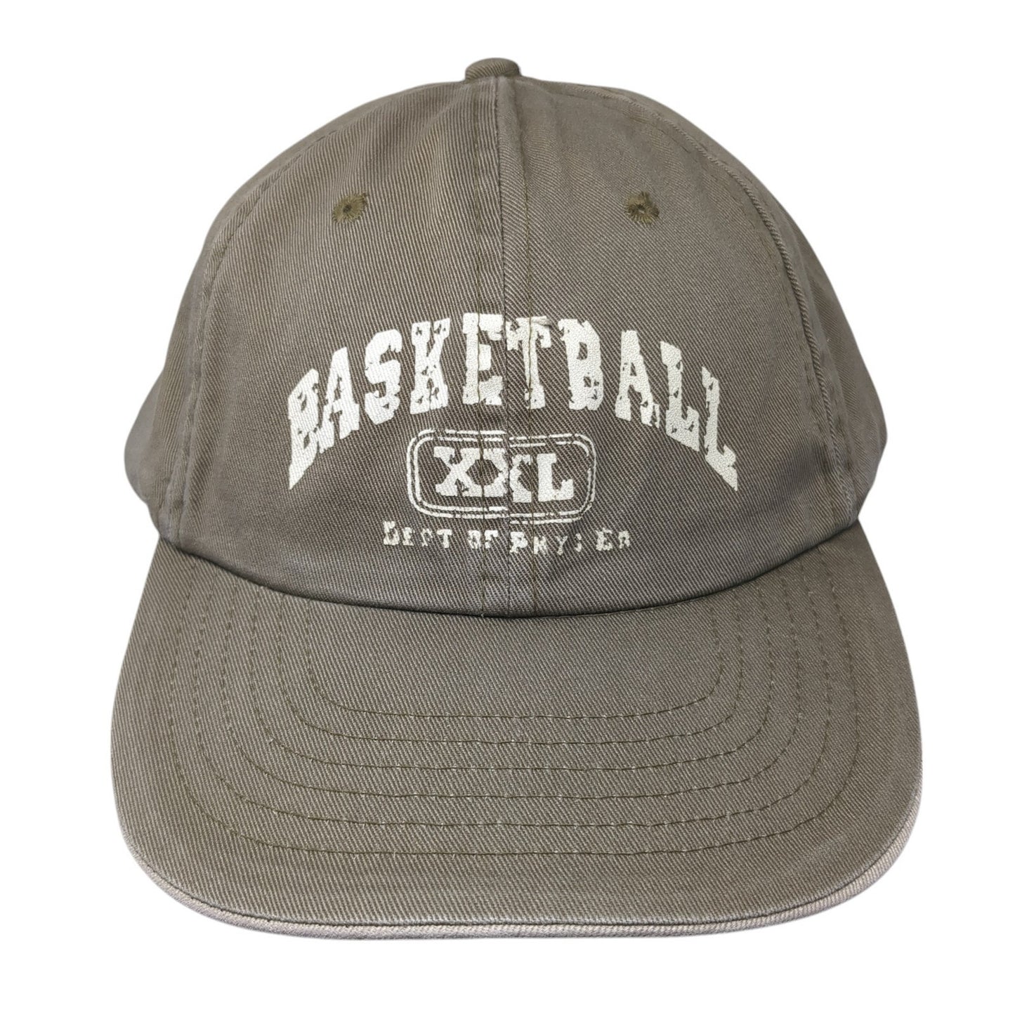 Basketball Slideback Hat Brown One Size Adjustable Solid 6 Panel Outdoor