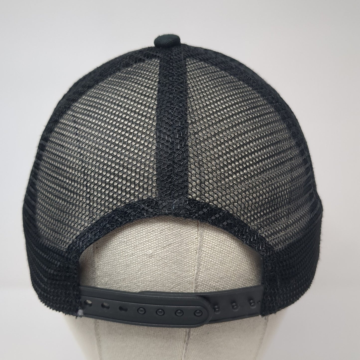 ADG Baseball Snapback Mesh Back Trucker Hat Black One Size Adjustable