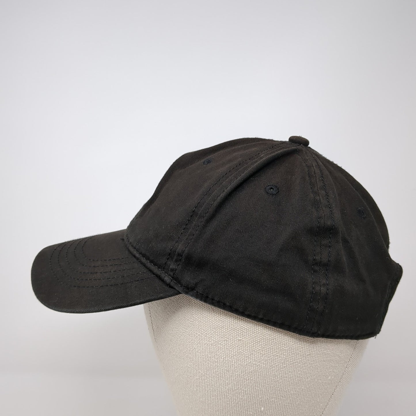 Unbranded Slideback Baseball Cap Black One Size Adjustable Lightweight Blank