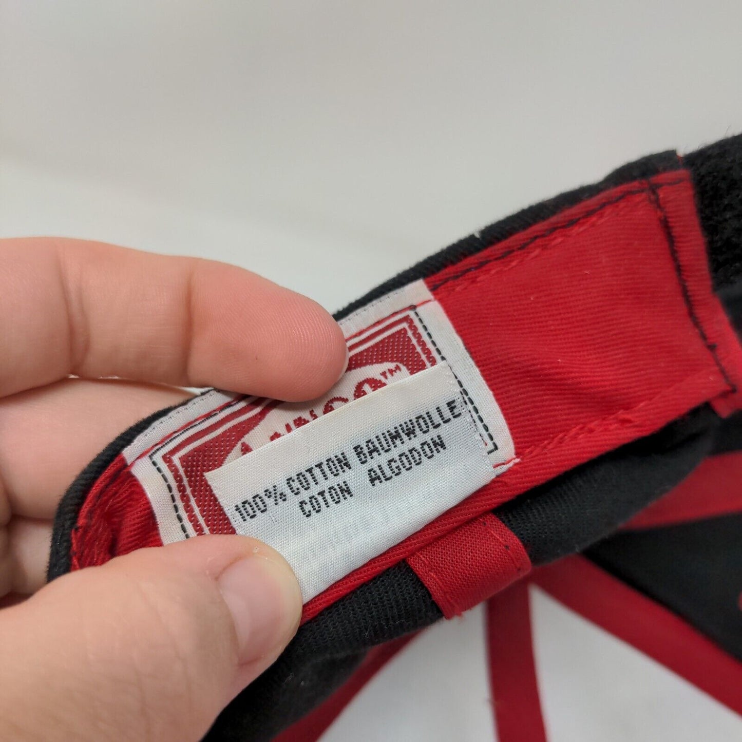 Tampa Bay Buccaneers Strapback Hat Black Embroidered Flag Logo NFL