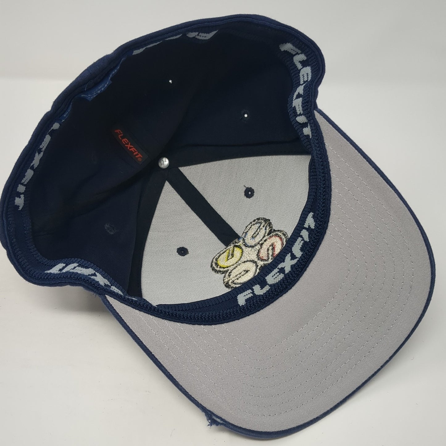 Quad Fitted Hat Blue XL Embroidered Logo Solid Flexfit Port Authority