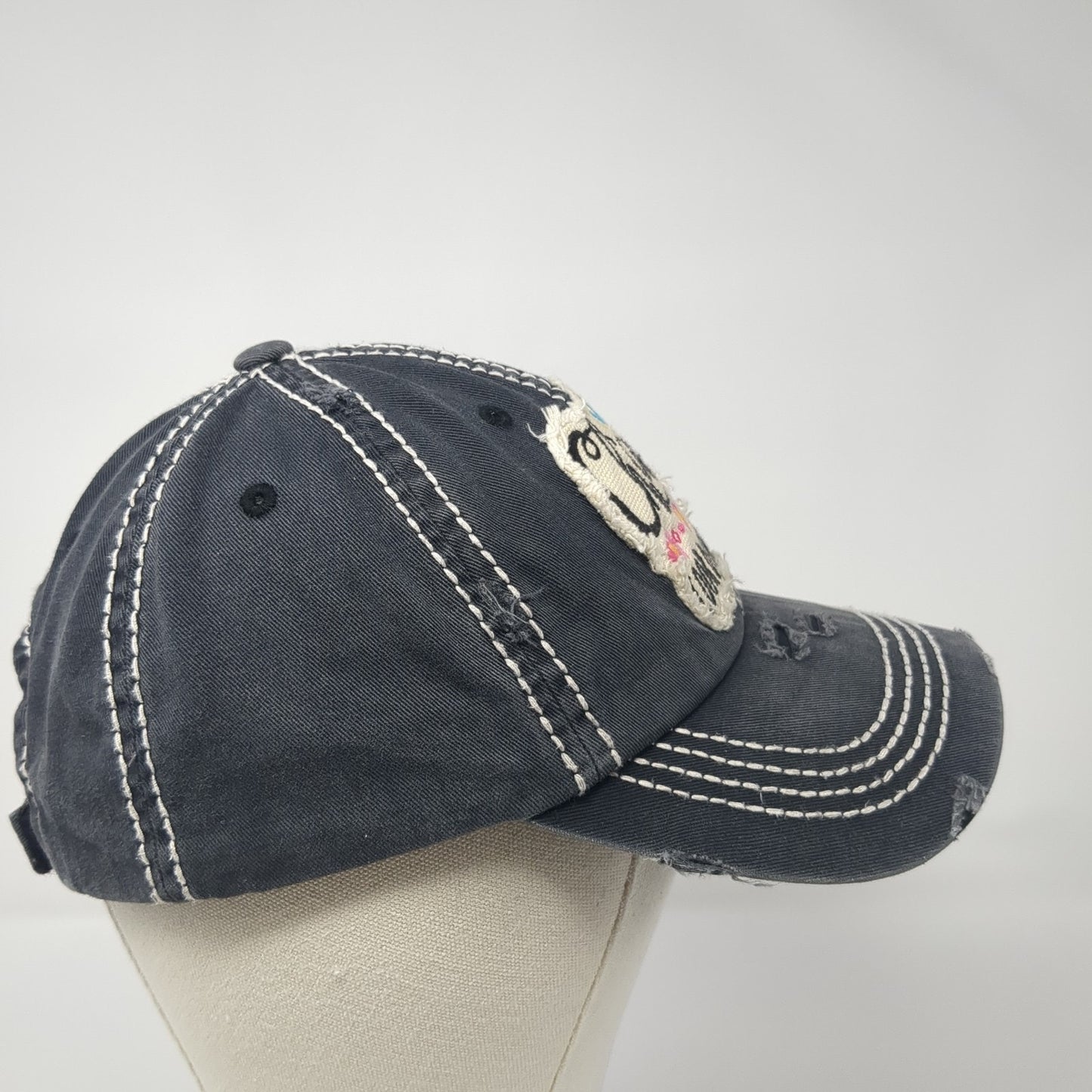 Chaos Coordinator Strapback Hat Gray One Size Adjustable Distressed