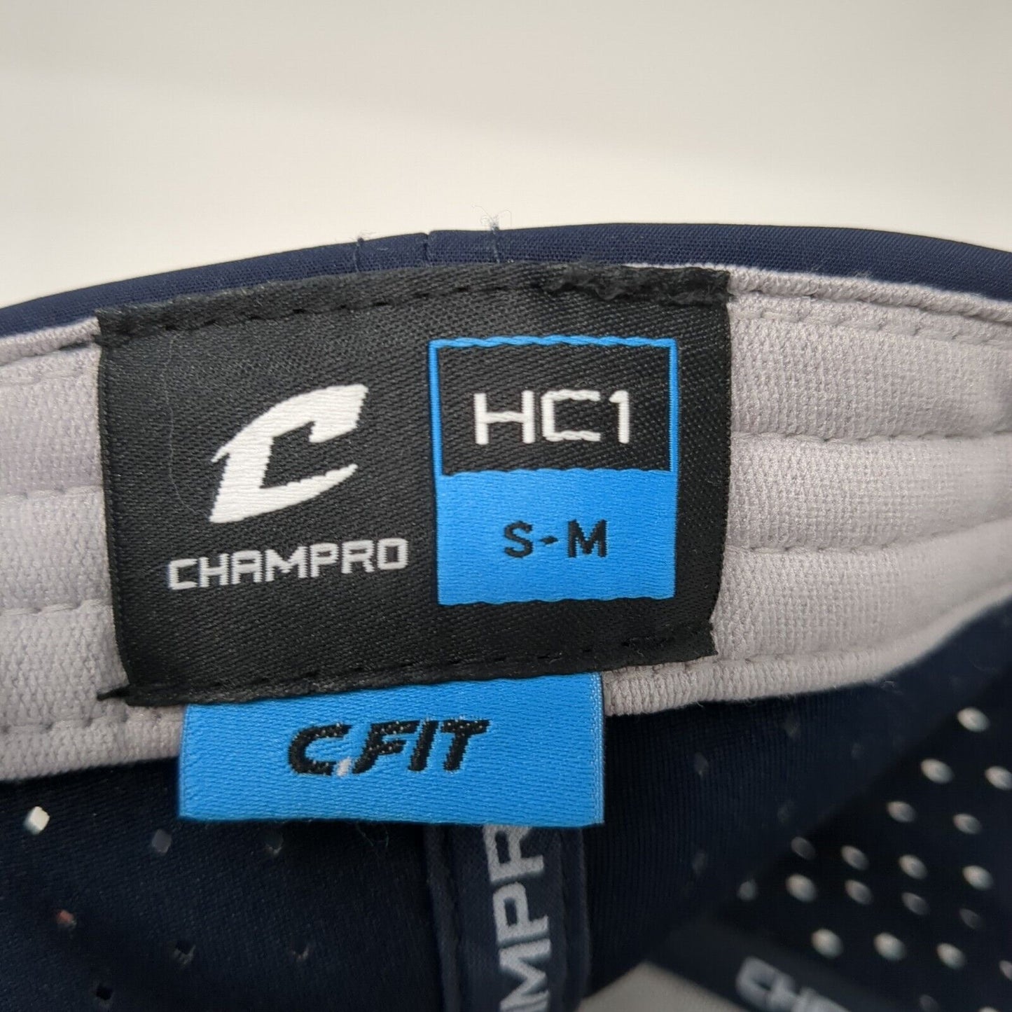 Letter M Fitted Hat Blue S/M Lightweight C Fit HC1 Embroidered Champro