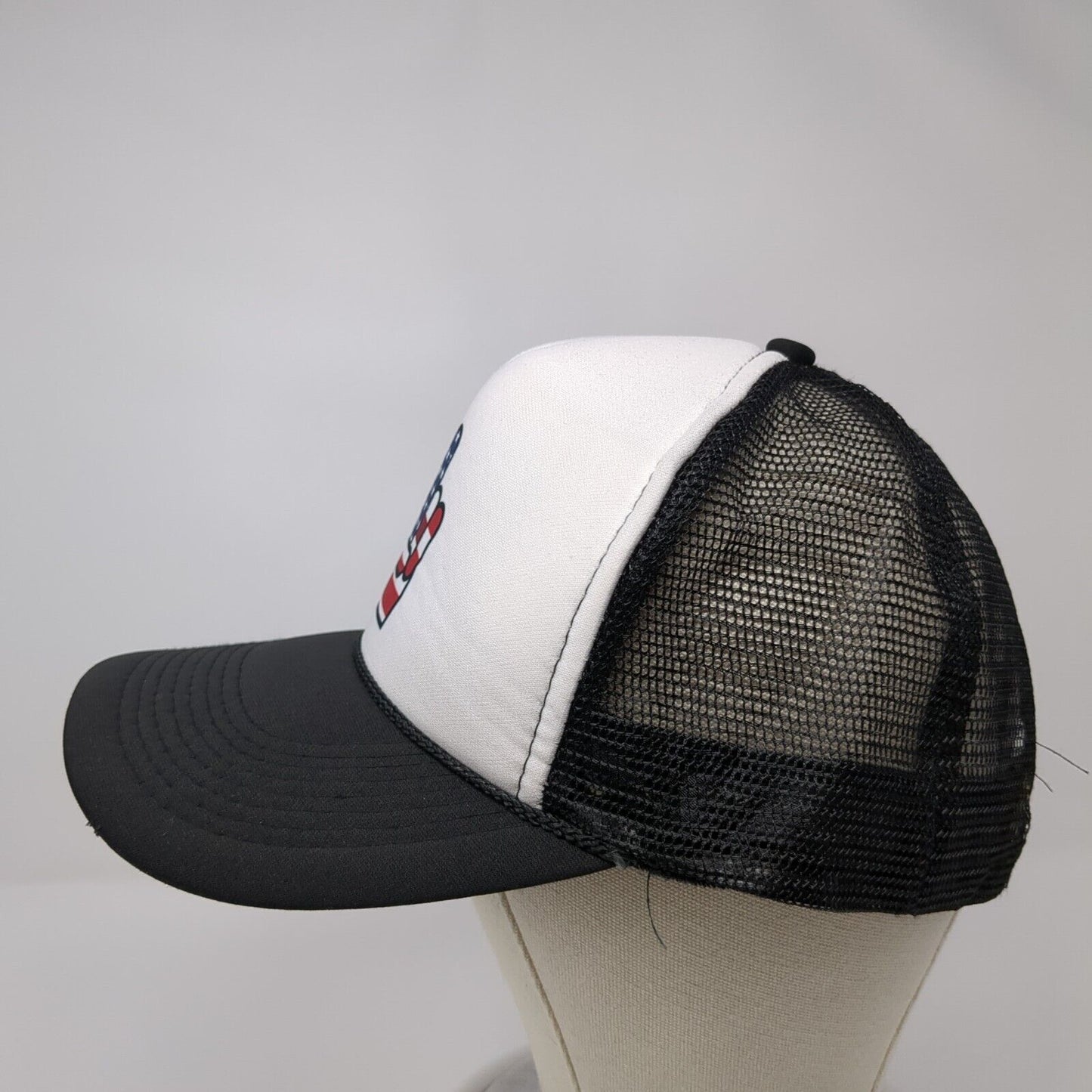American Flag Peace Sign Rope Trucker Hat Black OSFM Mesh Back Otto