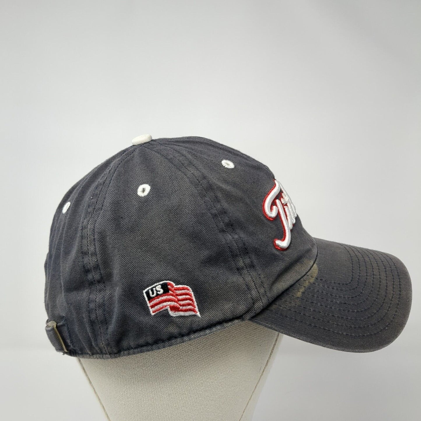 Titleist USA Flag Slideback Hat Gray One Size Adjustable Embroidered